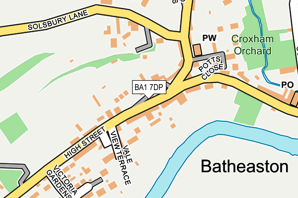 BA1 7DP map - OS OpenMap – Local (Ordnance Survey)