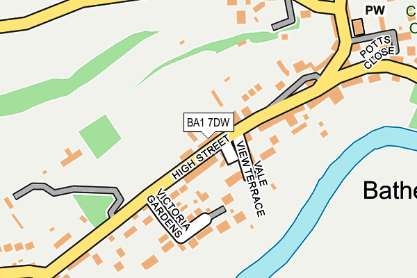BA1 7DW map - OS OpenMap – Local (Ordnance Survey)