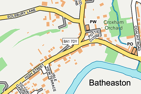 BA1 7DY map - OS OpenMap – Local (Ordnance Survey)