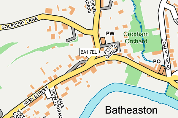 BA1 7EL map - OS OpenMap – Local (Ordnance Survey)