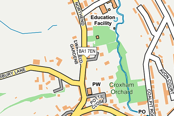 BA1 7EN map - OS OpenMap – Local (Ordnance Survey)