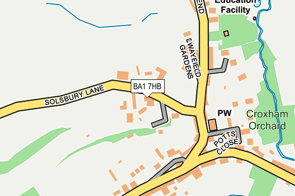 BA1 7HB map - OS OpenMap – Local (Ordnance Survey)