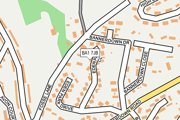 BA1 7JB map - OS OpenMap – Local (Ordnance Survey)