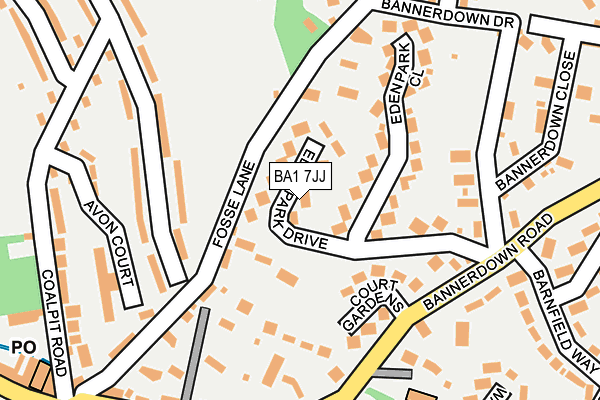 BA1 7JJ map - OS OpenMap – Local (Ordnance Survey)