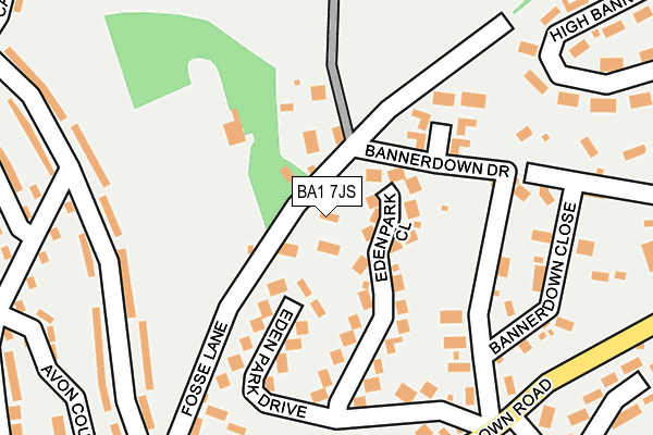 BA1 7JS map - OS OpenMap – Local (Ordnance Survey)