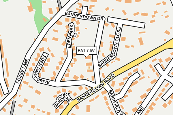 BA1 7JW map - OS OpenMap – Local (Ordnance Survey)