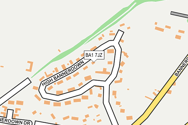 BA1 7JZ map - OS OpenMap – Local (Ordnance Survey)