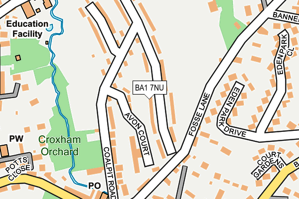 BA1 7NU map - OS OpenMap – Local (Ordnance Survey)