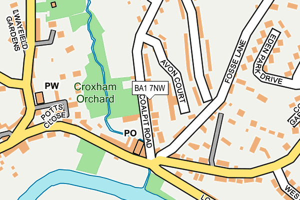 BA1 7NW map - OS OpenMap – Local (Ordnance Survey)