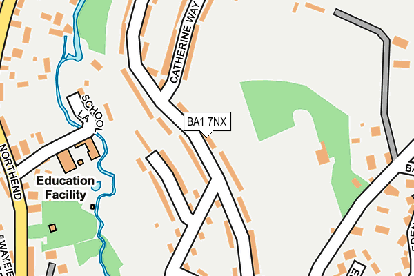 BA1 7NX map - OS OpenMap – Local (Ordnance Survey)