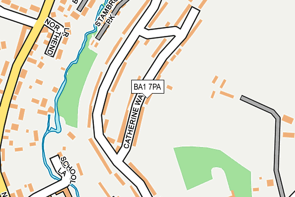 BA1 7PA map - OS OpenMap – Local (Ordnance Survey)