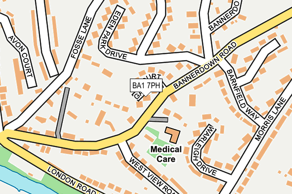 BA1 7PH map - OS OpenMap – Local (Ordnance Survey)
