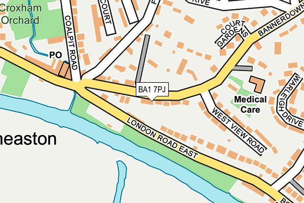 BA1 7PJ map - OS OpenMap – Local (Ordnance Survey)