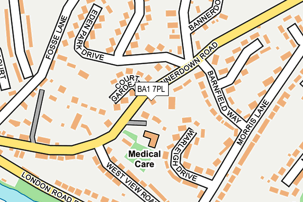 BA1 7PL map - OS OpenMap – Local (Ordnance Survey)