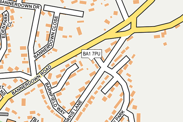 BA1 7PU map - OS OpenMap – Local (Ordnance Survey)