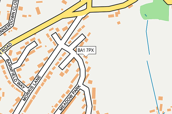 BA1 7PX map - OS OpenMap – Local (Ordnance Survey)