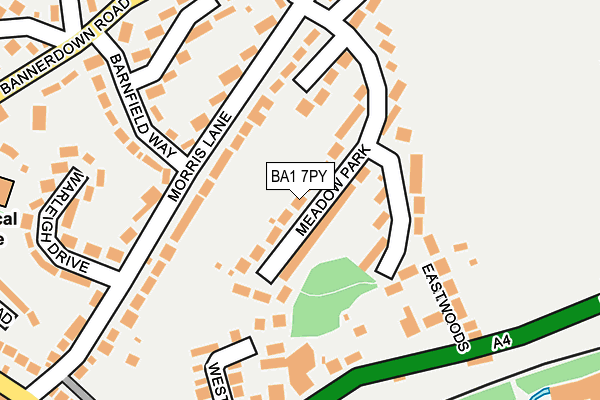 BA1 7PY map - OS OpenMap – Local (Ordnance Survey)