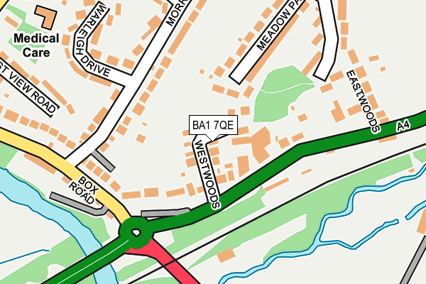 BA1 7QE map - OS OpenMap – Local (Ordnance Survey)