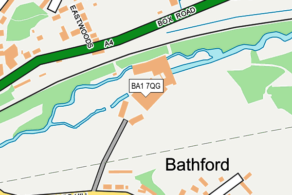 BA1 7QG map - OS OpenMap – Local (Ordnance Survey)