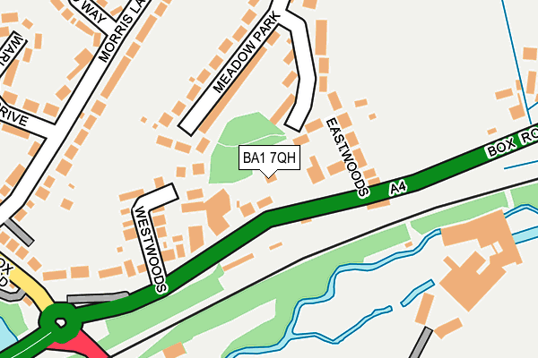 BA1 7QH map - OS OpenMap – Local (Ordnance Survey)