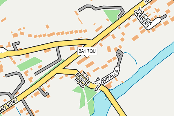BA1 7QU map - OS OpenMap – Local (Ordnance Survey)
