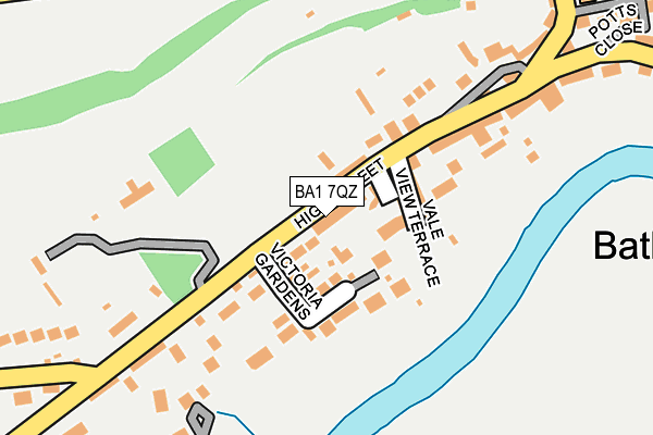 BA1 7QZ map - OS OpenMap – Local (Ordnance Survey)