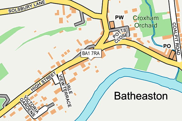 Map of MOONBEAMS DAY NURSERY BATH LTD at local scale