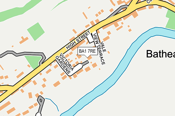 BA1 7RE map - OS OpenMap – Local (Ordnance Survey)