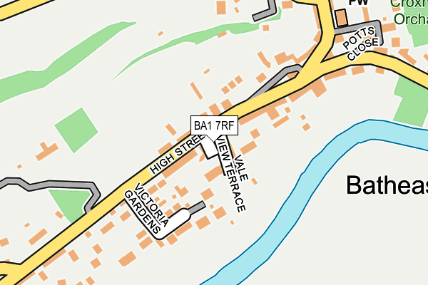 BA1 7RF map - OS OpenMap – Local (Ordnance Survey)