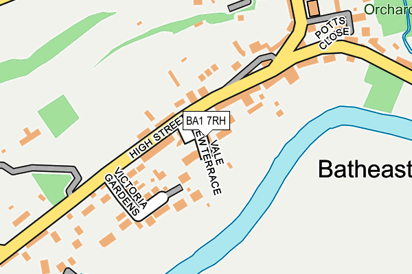 BA1 7RH map - OS OpenMap – Local (Ordnance Survey)