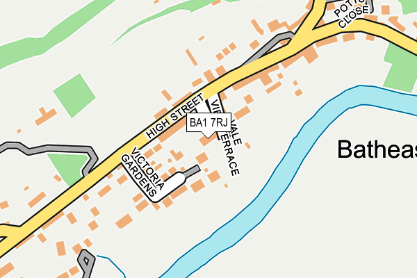 BA1 7RJ map - OS OpenMap – Local (Ordnance Survey)