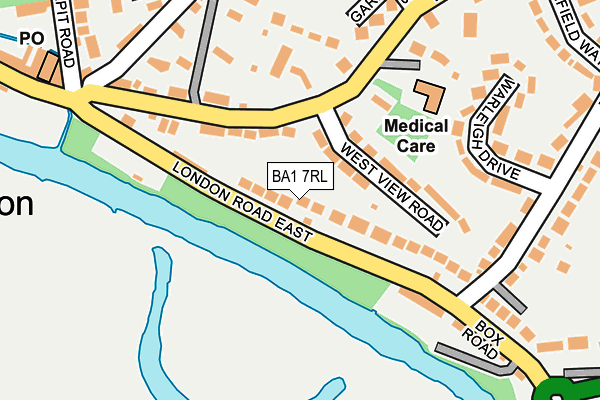 BA1 7RL map - OS OpenMap – Local (Ordnance Survey)