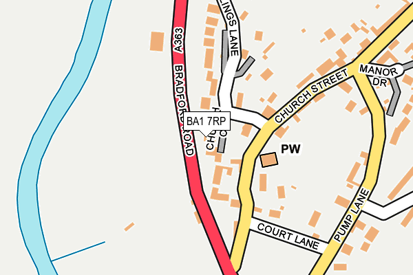 BA1 7RP map - OS OpenMap – Local (Ordnance Survey)