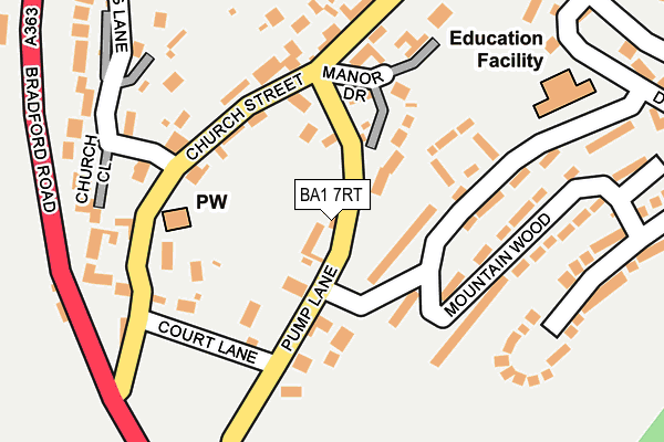 BA1 7RT map - OS OpenMap – Local (Ordnance Survey)