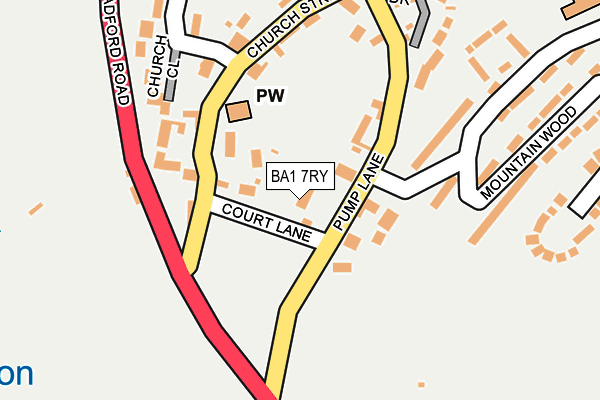 BA1 7RY map - OS OpenMap – Local (Ordnance Survey)