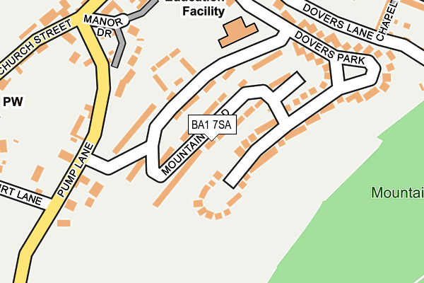 BA1 7SA map - OS OpenMap – Local (Ordnance Survey)
