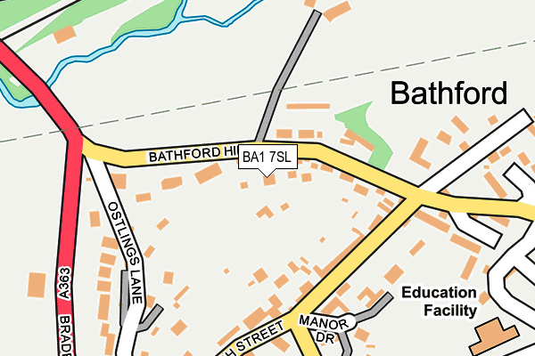 BA1 7SL map - OS OpenMap – Local (Ordnance Survey)