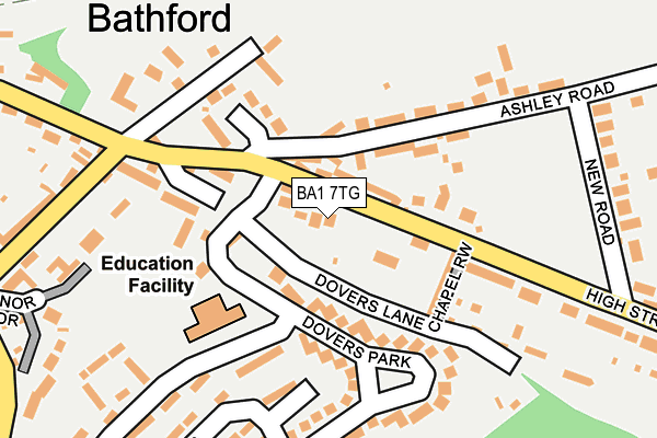 BA1 7TG map - OS OpenMap – Local (Ordnance Survey)