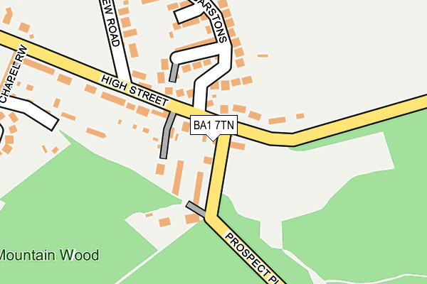 BA1 7TN map - OS OpenMap – Local (Ordnance Survey)