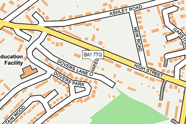BA1 7TQ map - OS OpenMap – Local (Ordnance Survey)