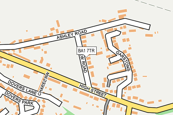 BA1 7TR map - OS OpenMap – Local (Ordnance Survey)