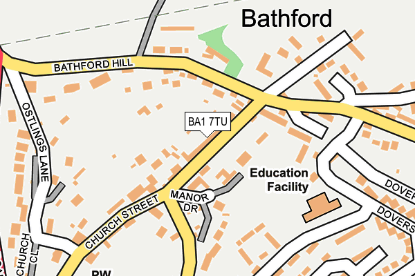 BA1 7TU map - OS OpenMap – Local (Ordnance Survey)