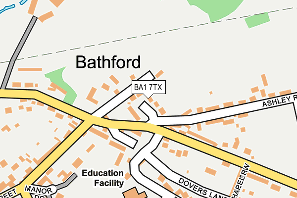 BA1 7TX map - OS OpenMap – Local (Ordnance Survey)