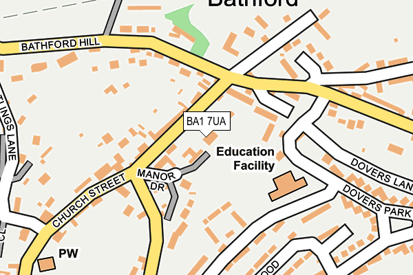 BA1 7UA map - OS OpenMap – Local (Ordnance Survey)
