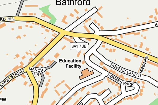 BA1 7UB map - OS OpenMap – Local (Ordnance Survey)
