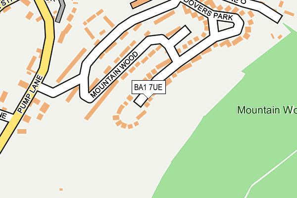 BA1 7UE map - OS OpenMap – Local (Ordnance Survey)