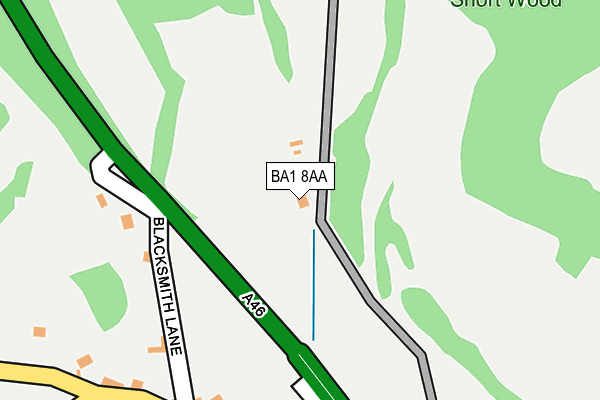 BA1 8AA map - OS OpenMap – Local (Ordnance Survey)