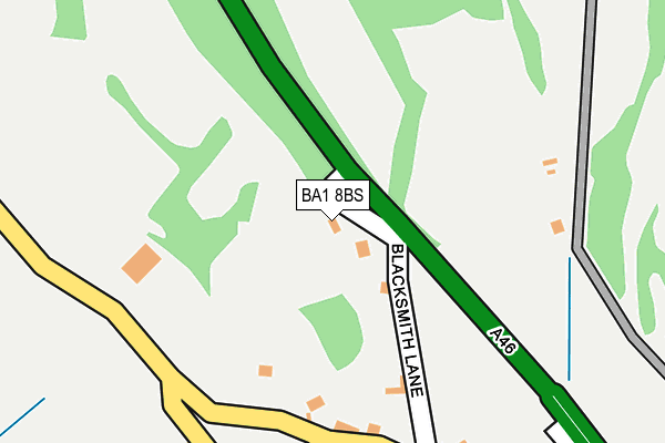 BA1 8BS map - OS OpenMap – Local (Ordnance Survey)