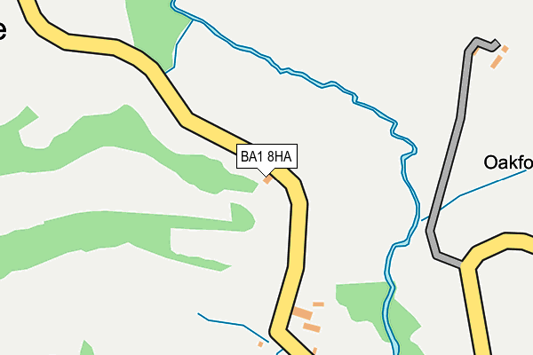 BA1 8HA map - OS OpenMap – Local (Ordnance Survey)