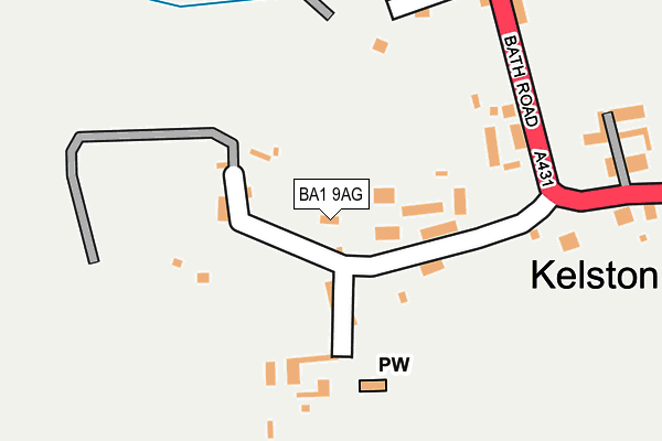 BA1 9AG map - OS OpenMap – Local (Ordnance Survey)